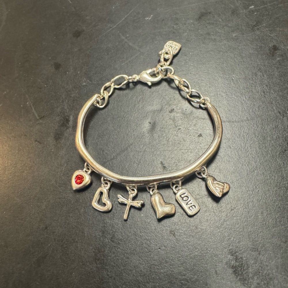 UNO de 50 Silver Charm Bracelet.